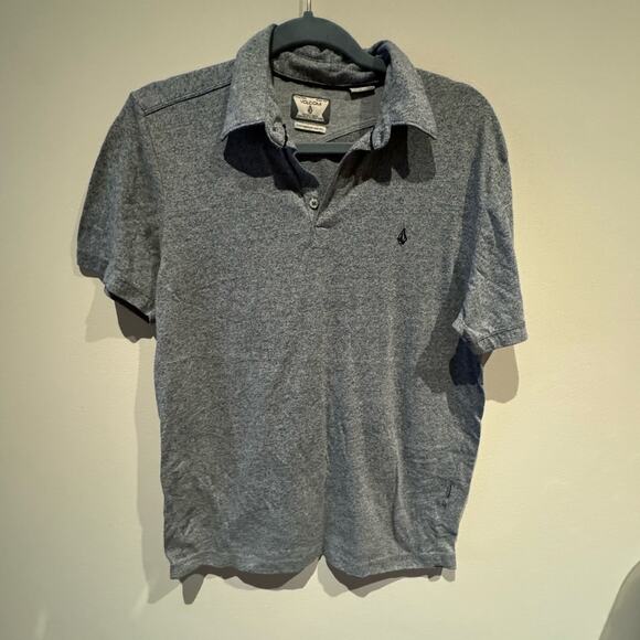 Volcom Slim Fit Gray Polo size medium - Picture 2 of 6